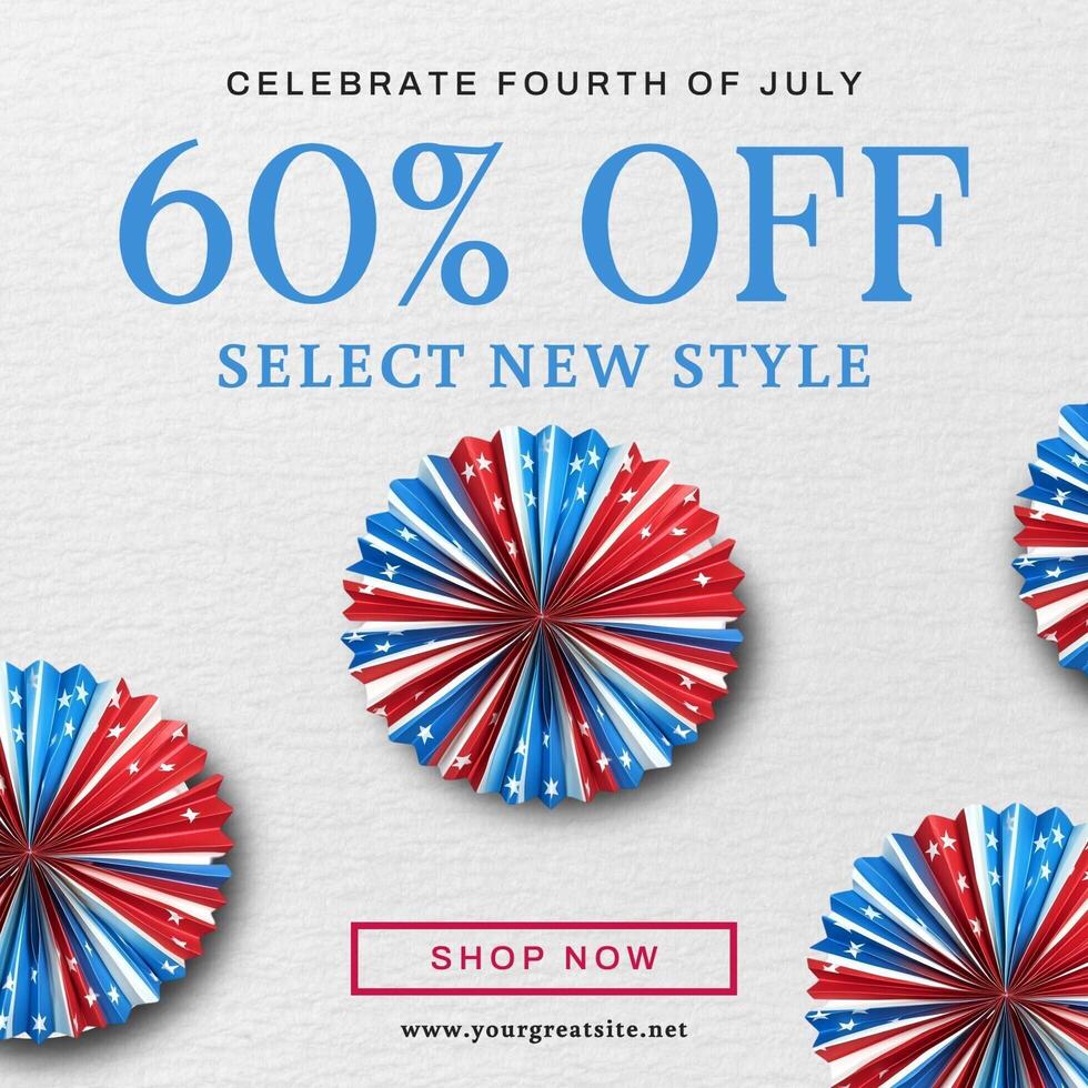fourth of july social media instagram post template