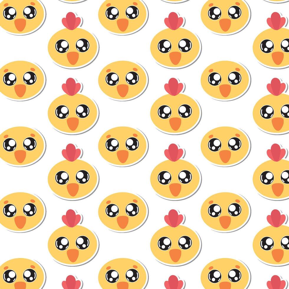Chick face pattern design. vector