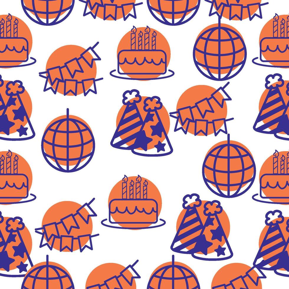 Birthday hats disco mix. vector