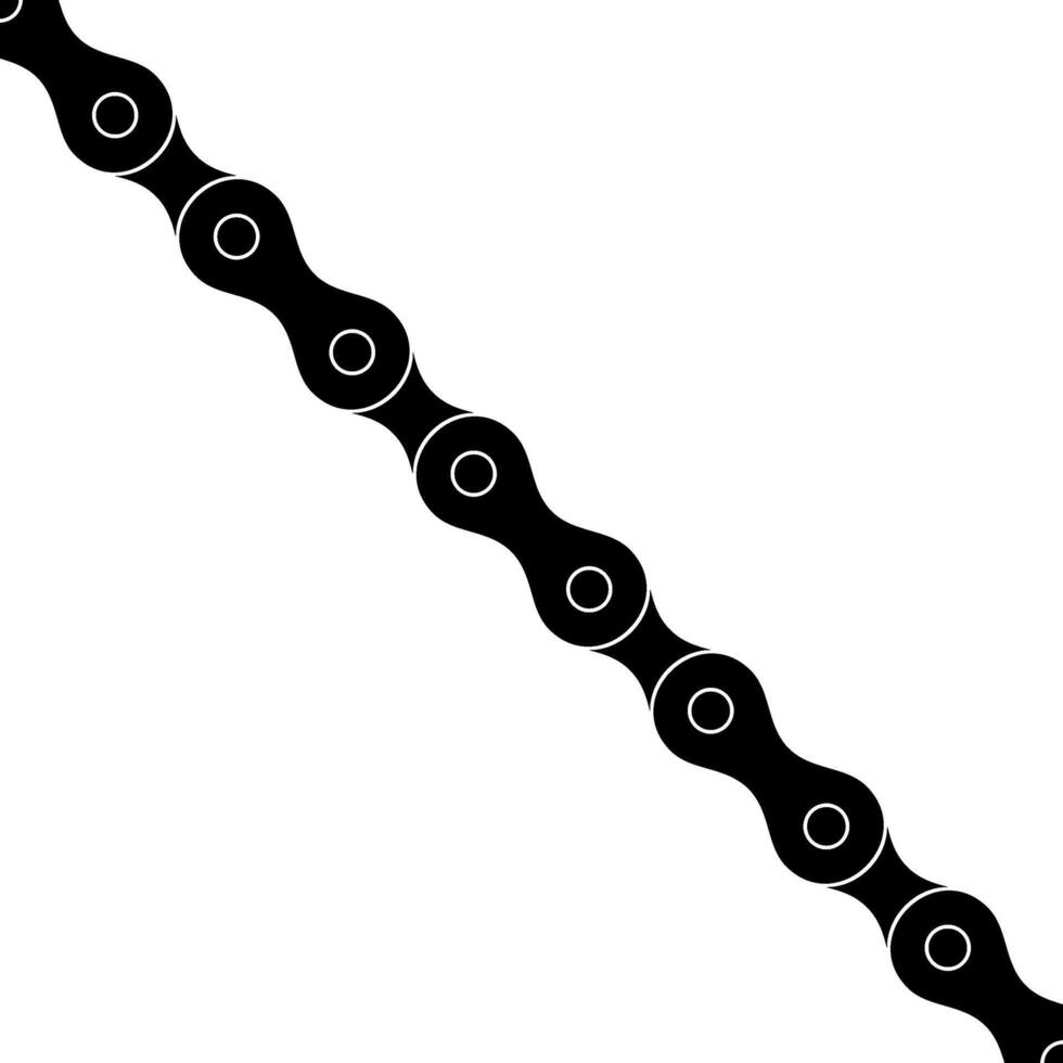 Silhouette of the Chain for Motorcycle, Bike or Bicycle, Machinery, for Art Illustration, Logo Type, Pictogram, Website, etc. Flat Editable vector