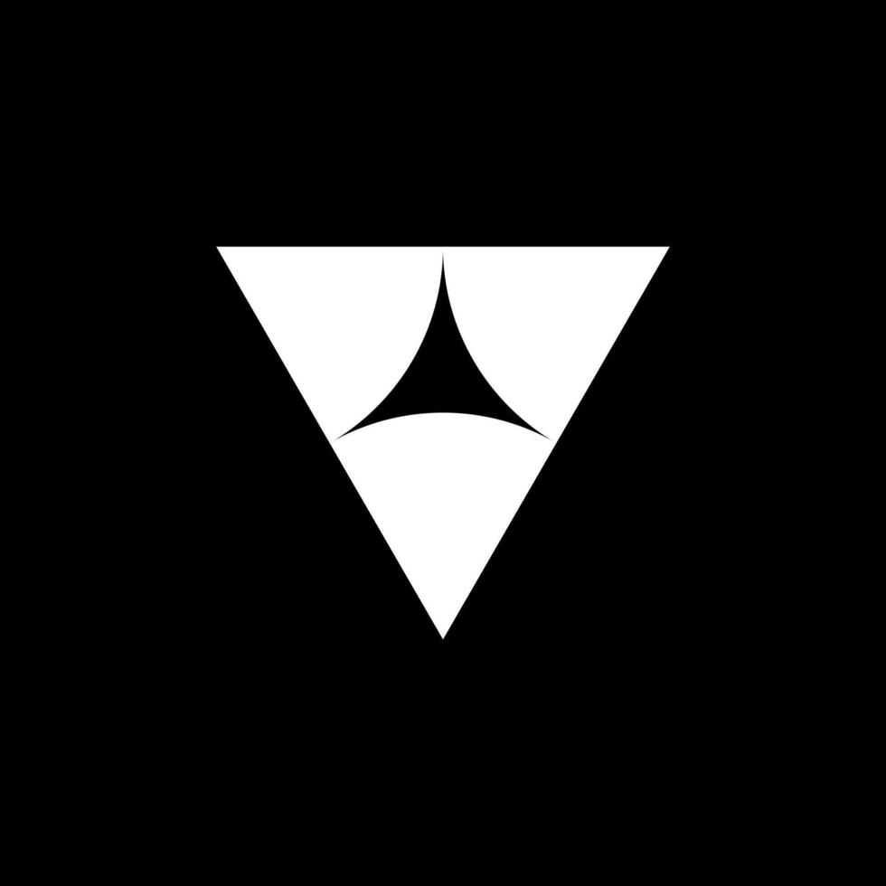 Triangle shape created by Three Circle Shape, can use for Logo, Apps, Website or Graphic Design Element. vector