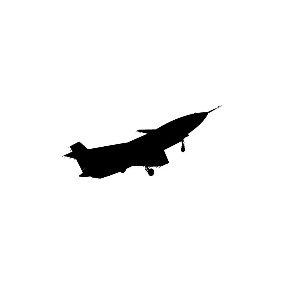 Silhouette of the Turkiye Jet Fighter, Fighter aircraft are military aircraft designed primarily for air-to-air combat. Can use for Pictogram, Logo, News Illustration, etc. Editable vector