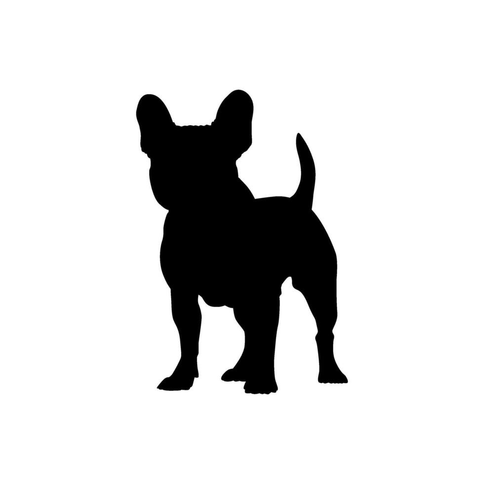 Dog Silhouette, can use for Logo, Art Illustration, Apps, Pictogram, Website, or Graphic Design Element. Flat BW Style vector