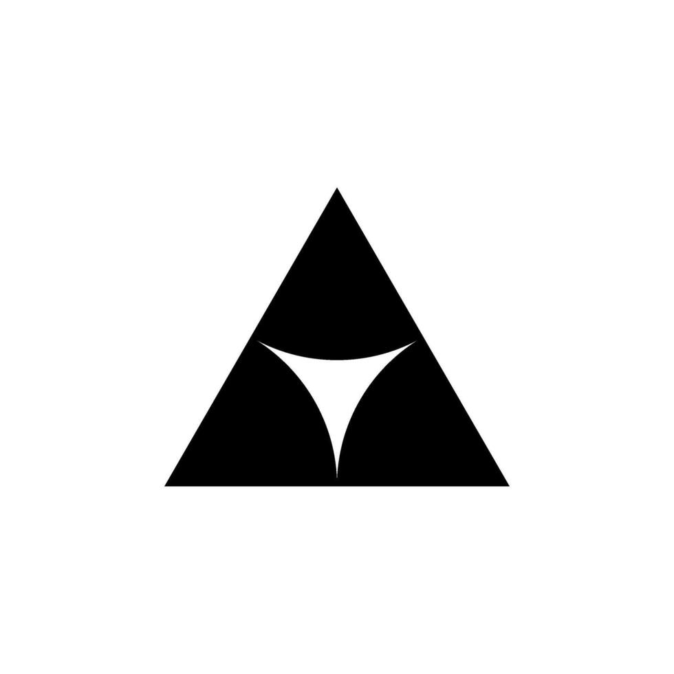 Triangle shape created by Three Circle Shape, can use for Logo Gram, Apps, Website, etc vector