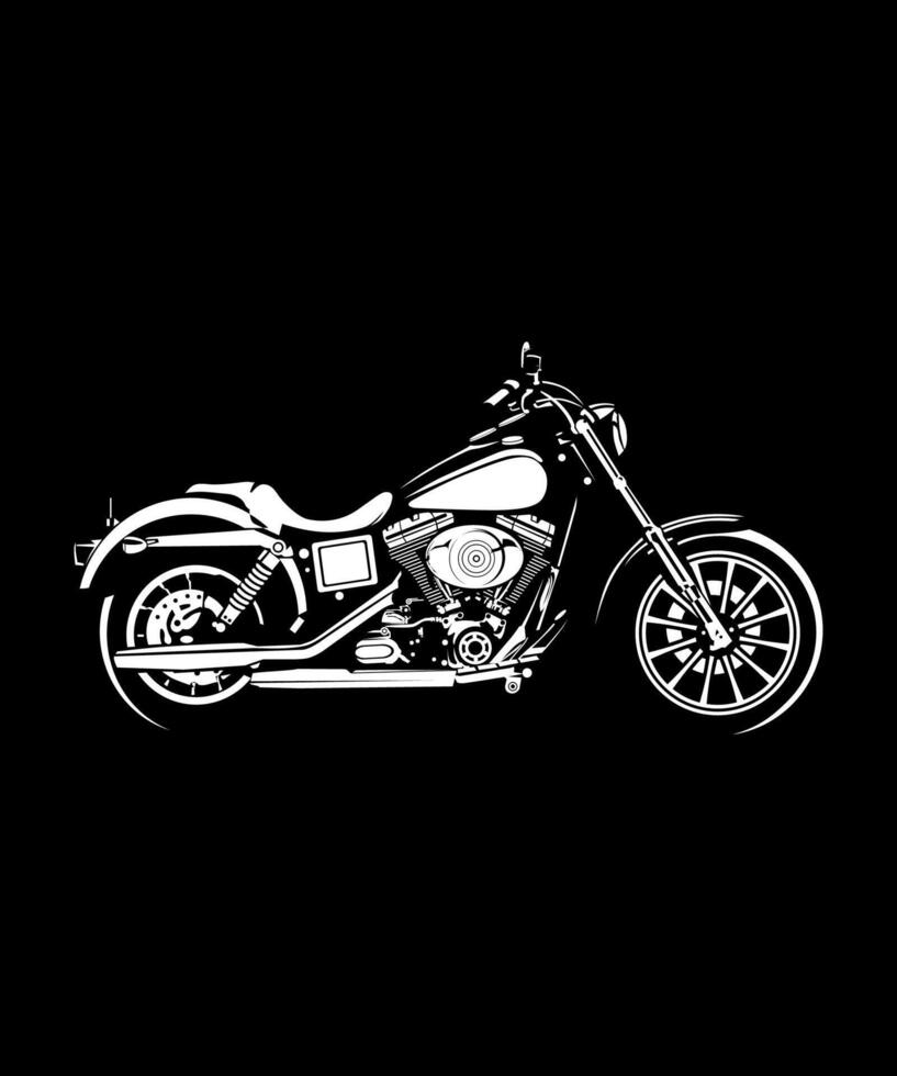 Black and white side view motorcycles vector