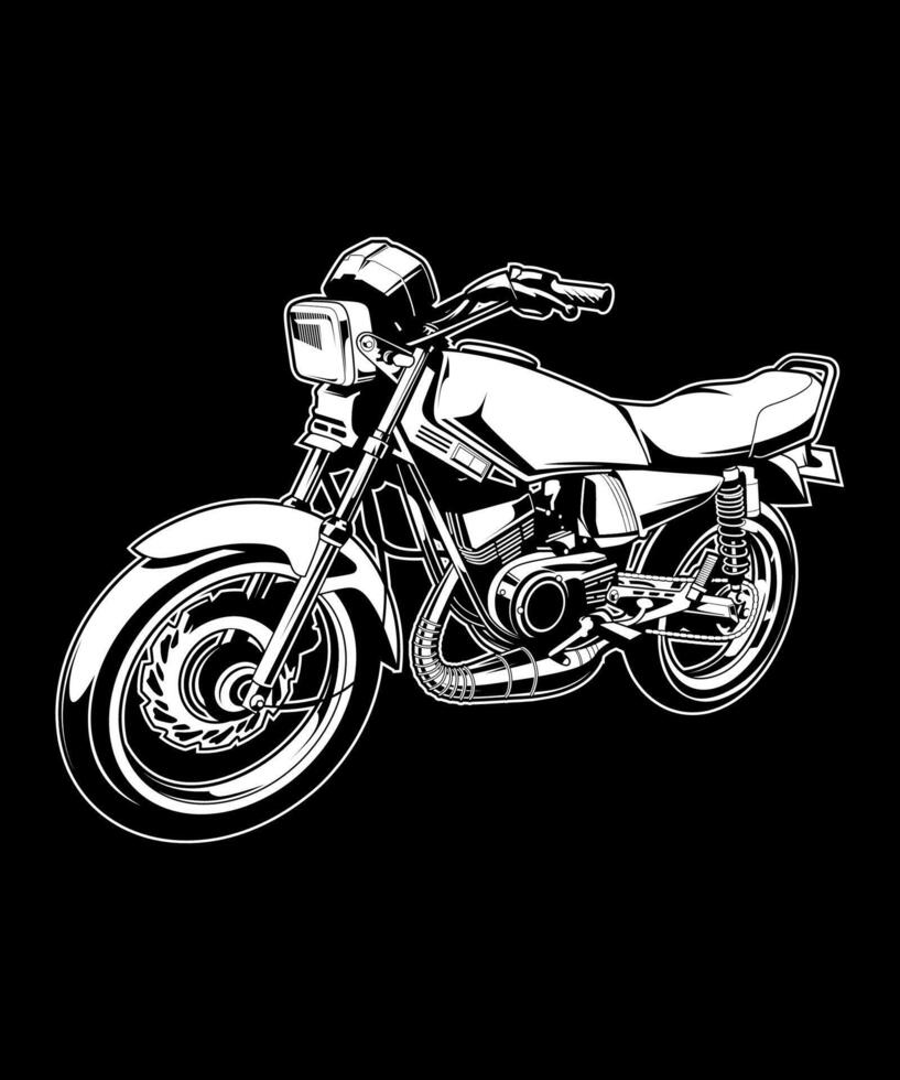 Black and white vintage bike style vector