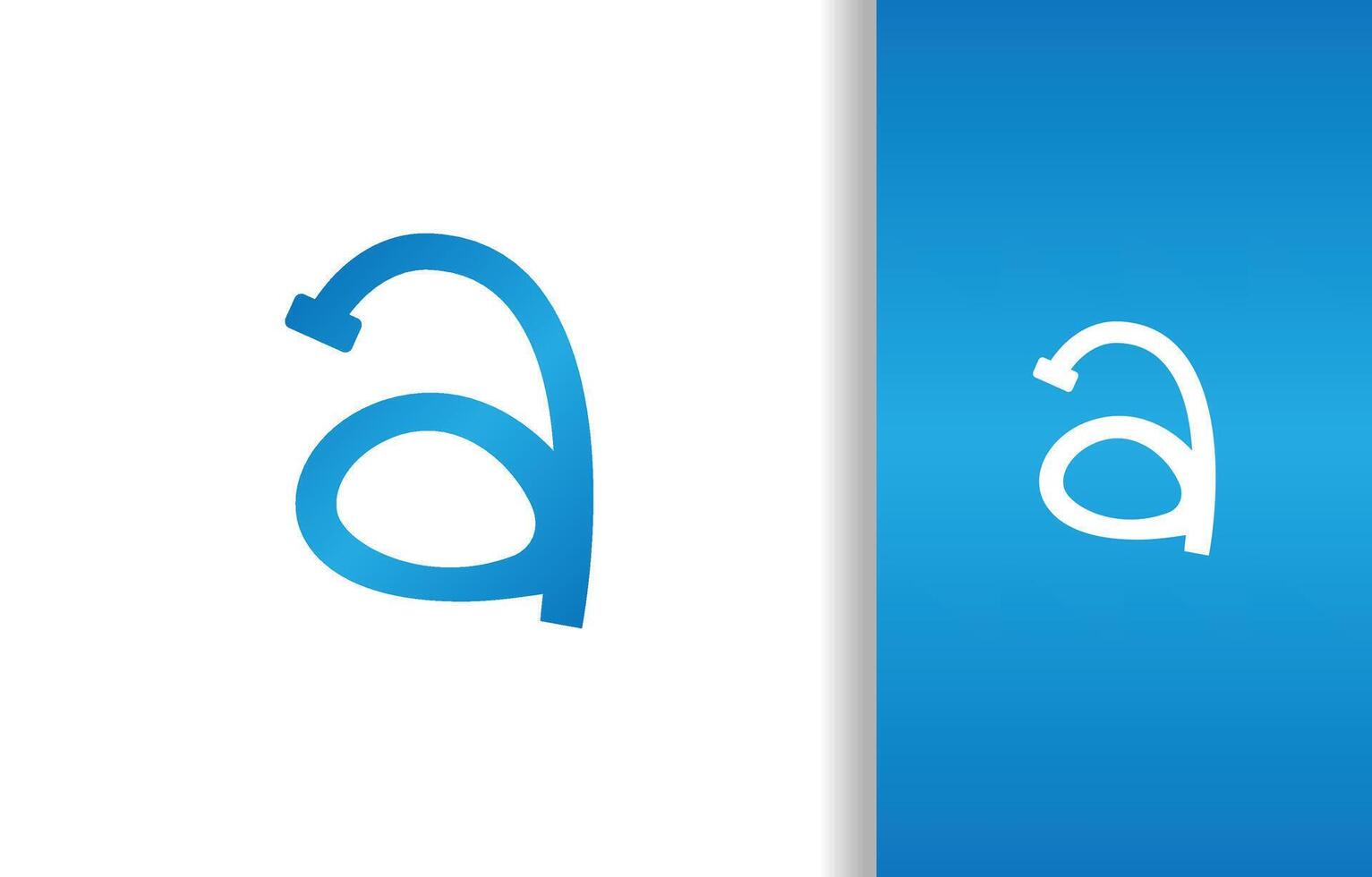 SIMPLE LETTER A LOGO IN BLUE COLOR vector