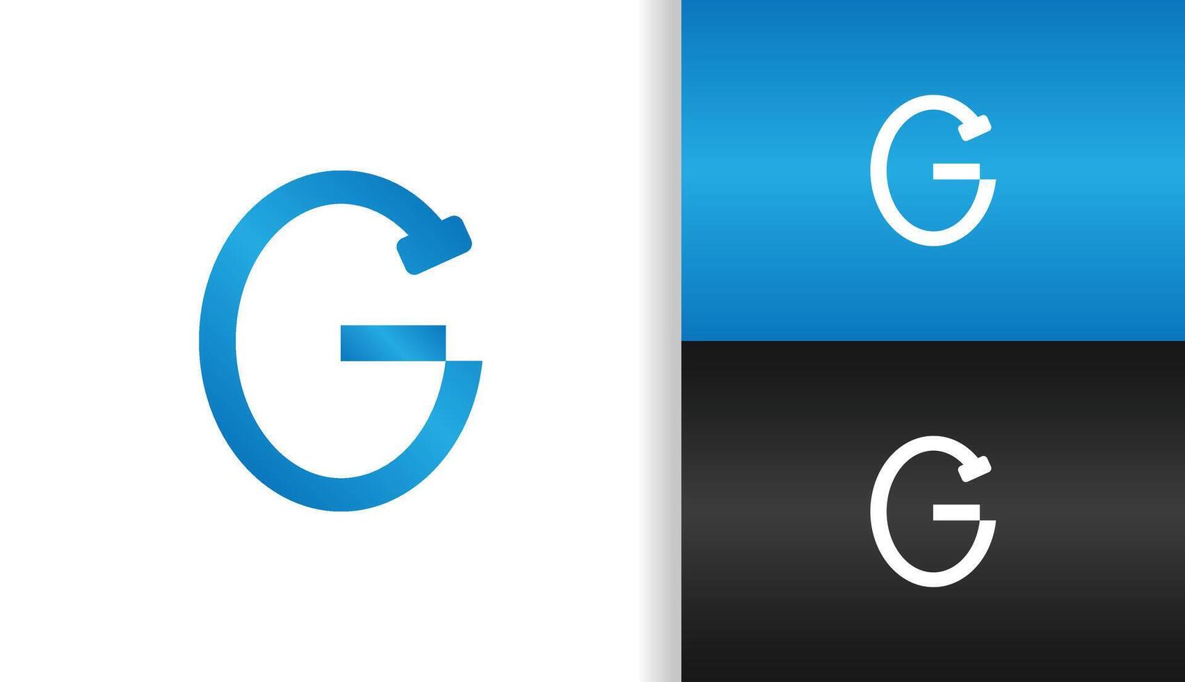 SIMPLE LETTER G LOGO COMBINATION FAUCET IN BLUE COLOR vector