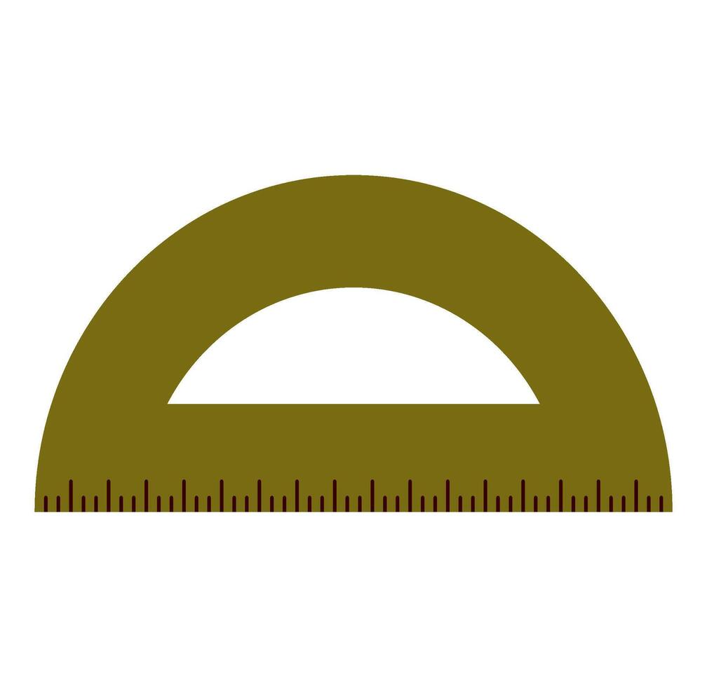 cute semicircle ruler school illustration vector