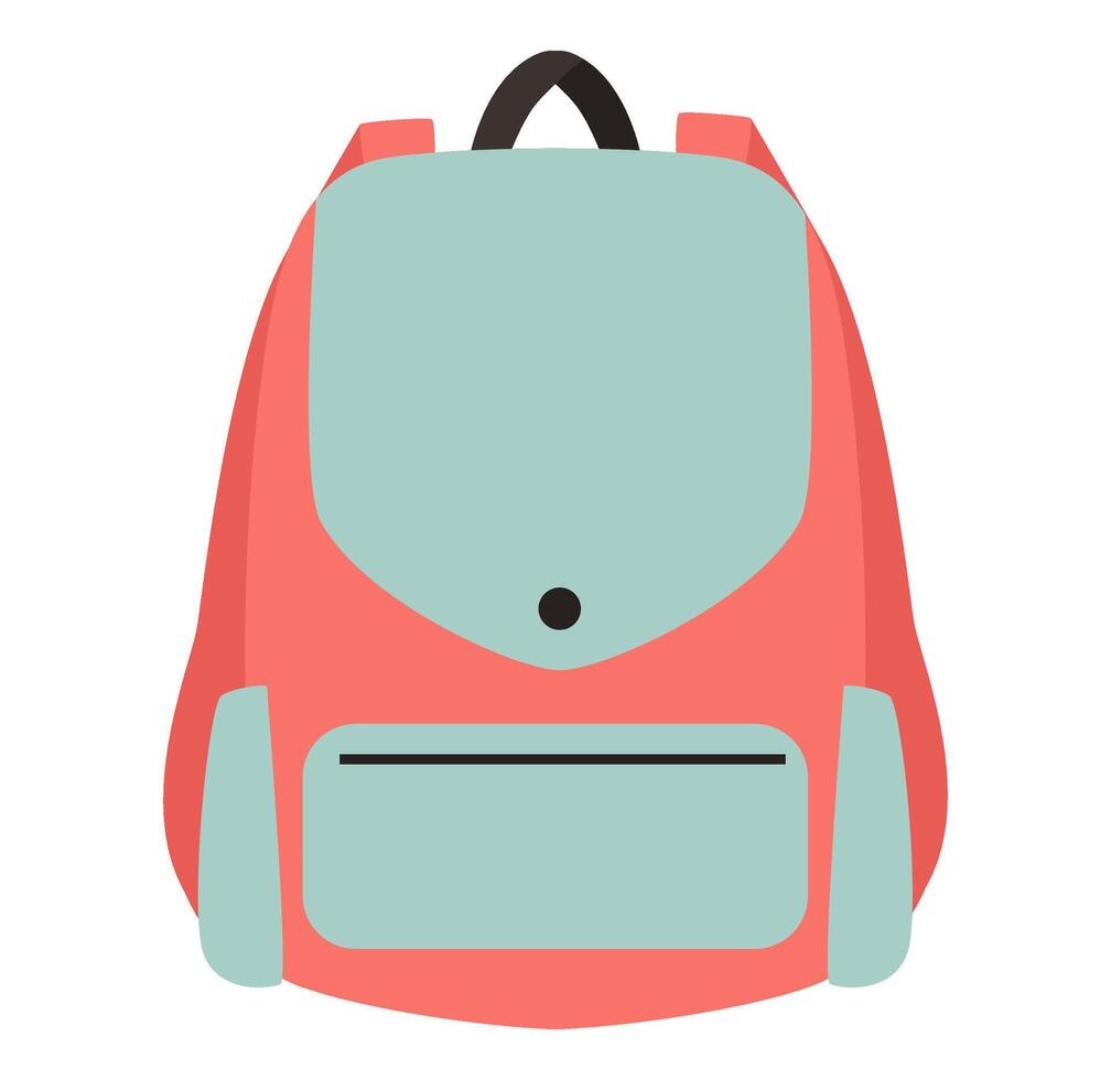 handdrawn school backpack illustration vector