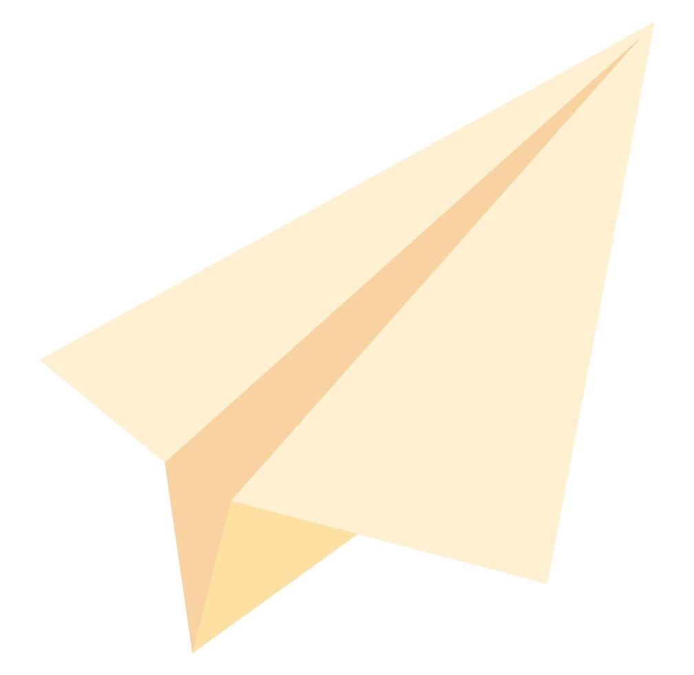 cute cartoon paper airplane illustration vector