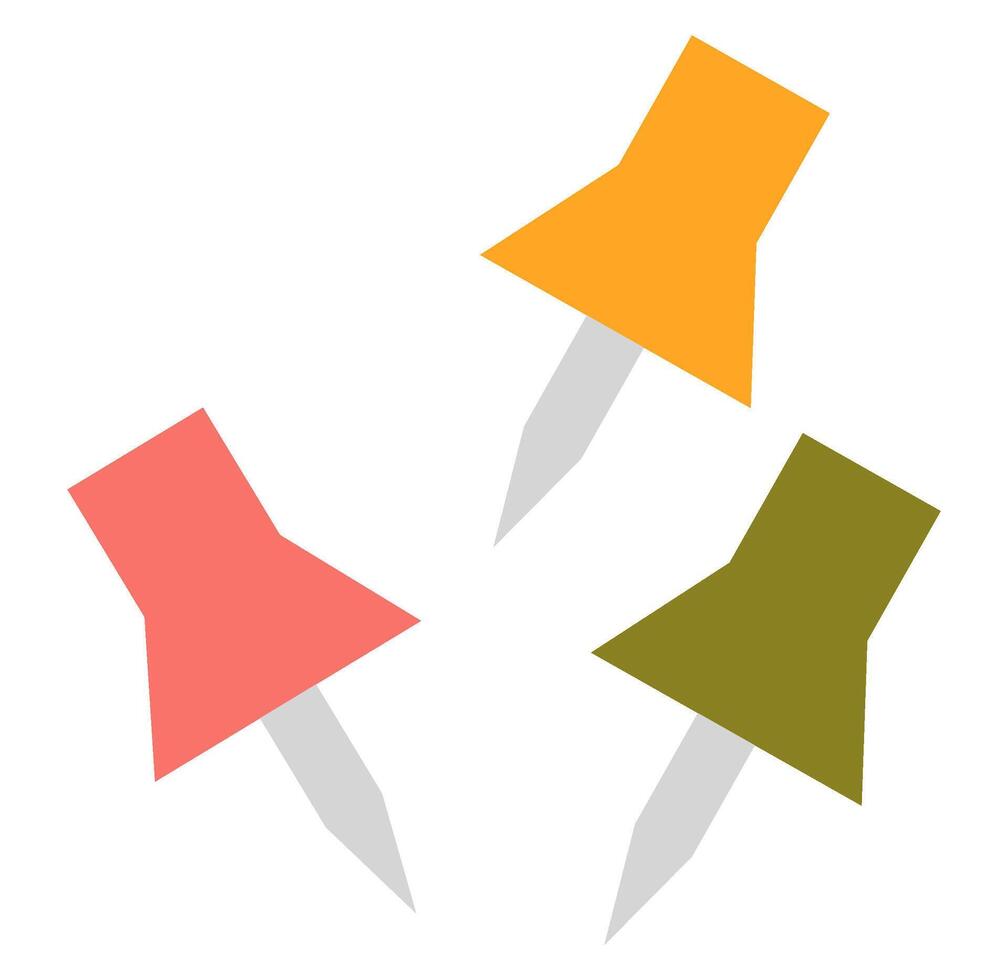 Colorful Pins Stationary Element Illustration vector