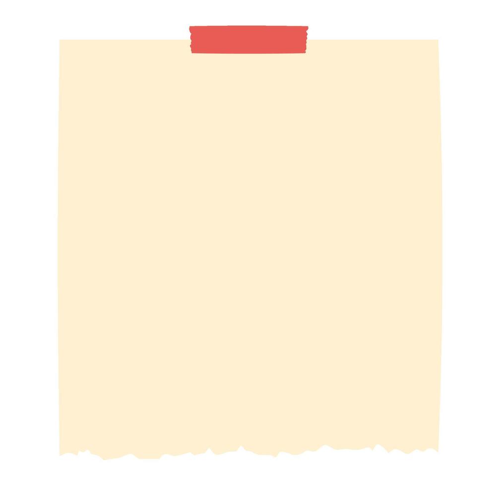 Cute Blank Note Paper Illustration vector