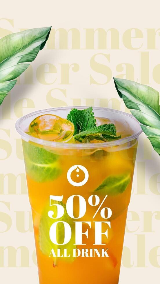 Drink Summer Sale Instagram Story template