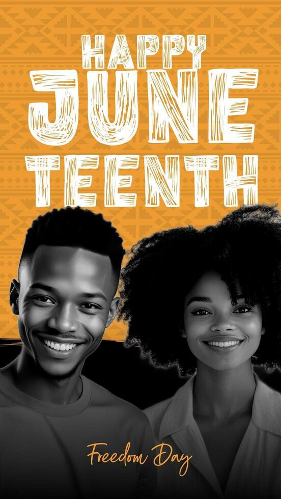 Black and Orange Juneteenth Instragram Story Template