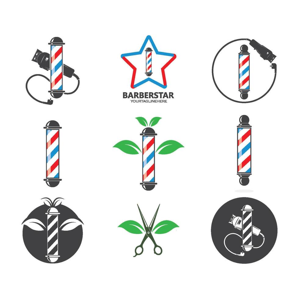 barber shop icon logo icon. vector