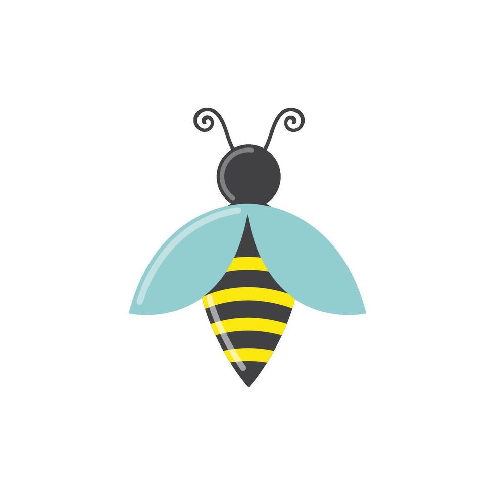 honey Bee Logo Template icon illustration, vector