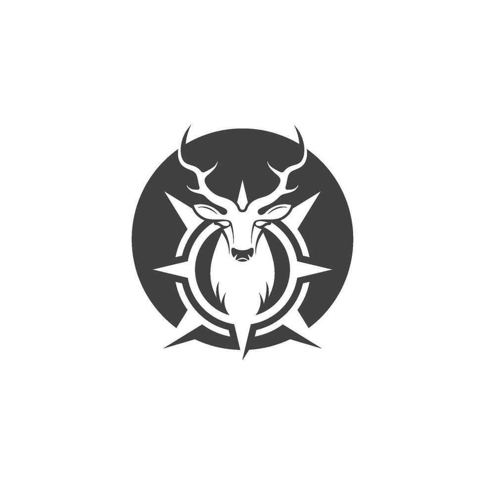 Deer ilustration icon design. vector