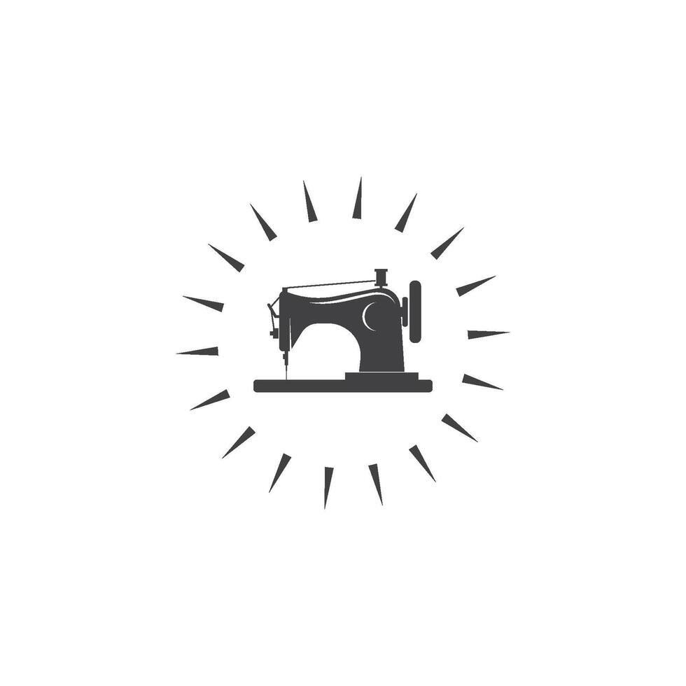 sewing machine icon logo. vector