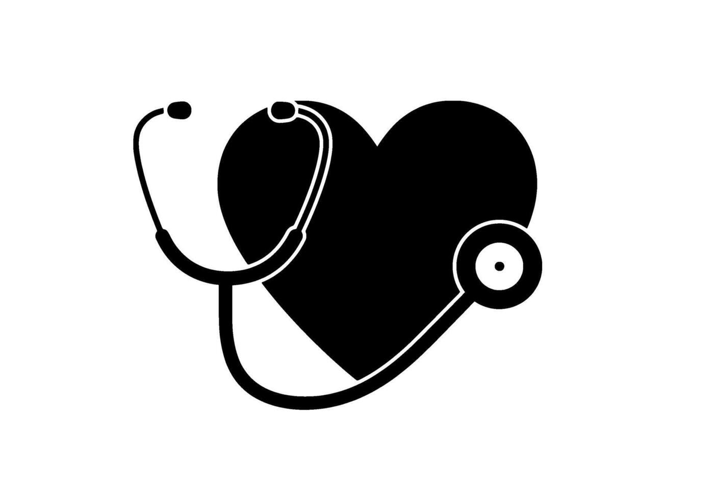 Heart Stethoscope Medical Icon vector