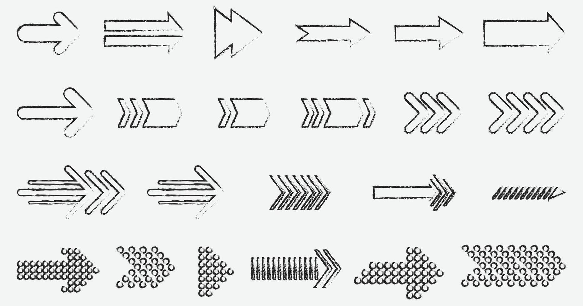 Colorful Arrow Set Flat and Gradient Shapes for Navigation arrow set vector