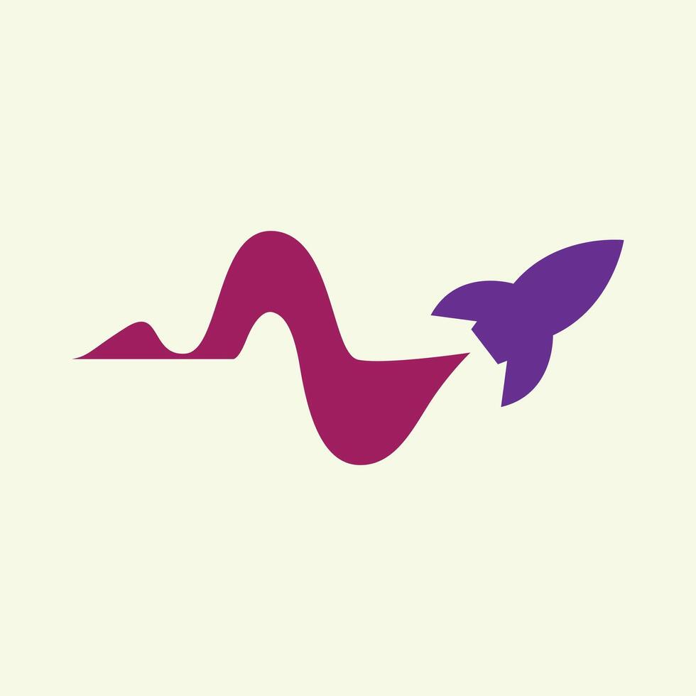 Stylish Rocket Emblem vector