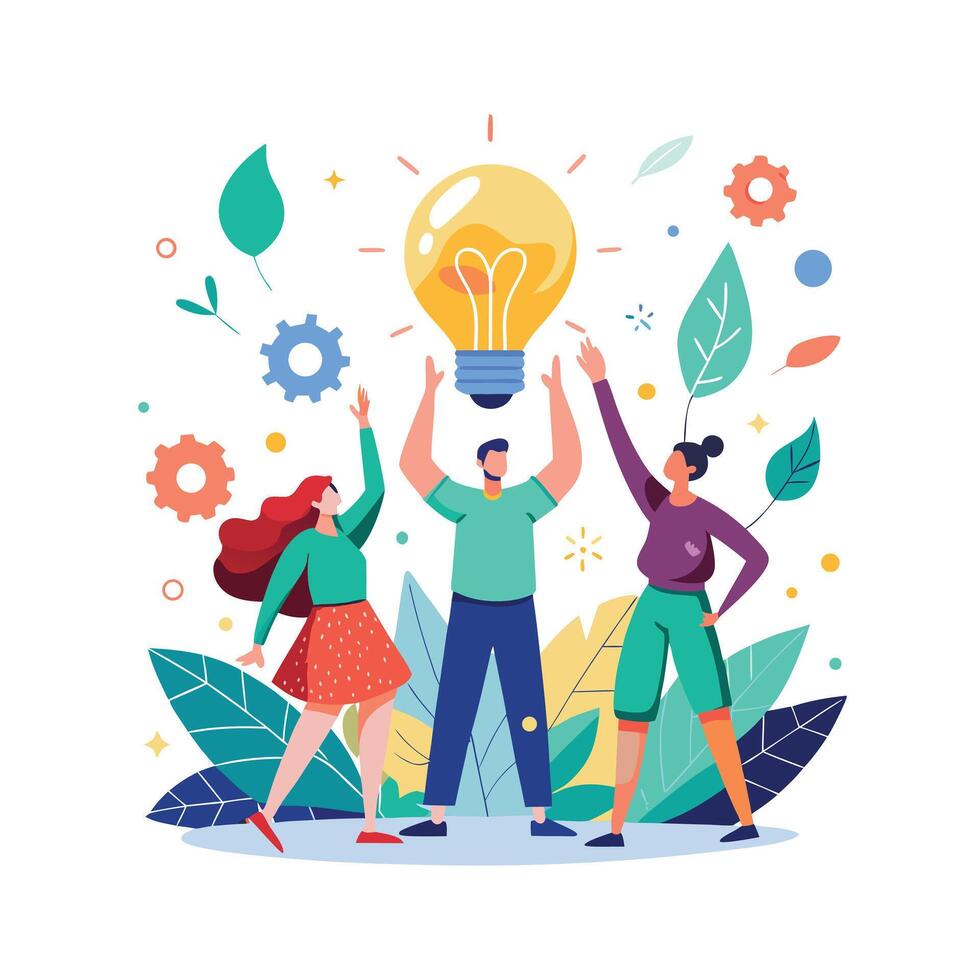 Teamwork and Idea Generation. vector