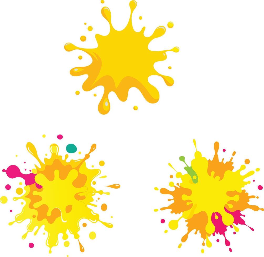 Collection of Colorful Paint Splashes vector