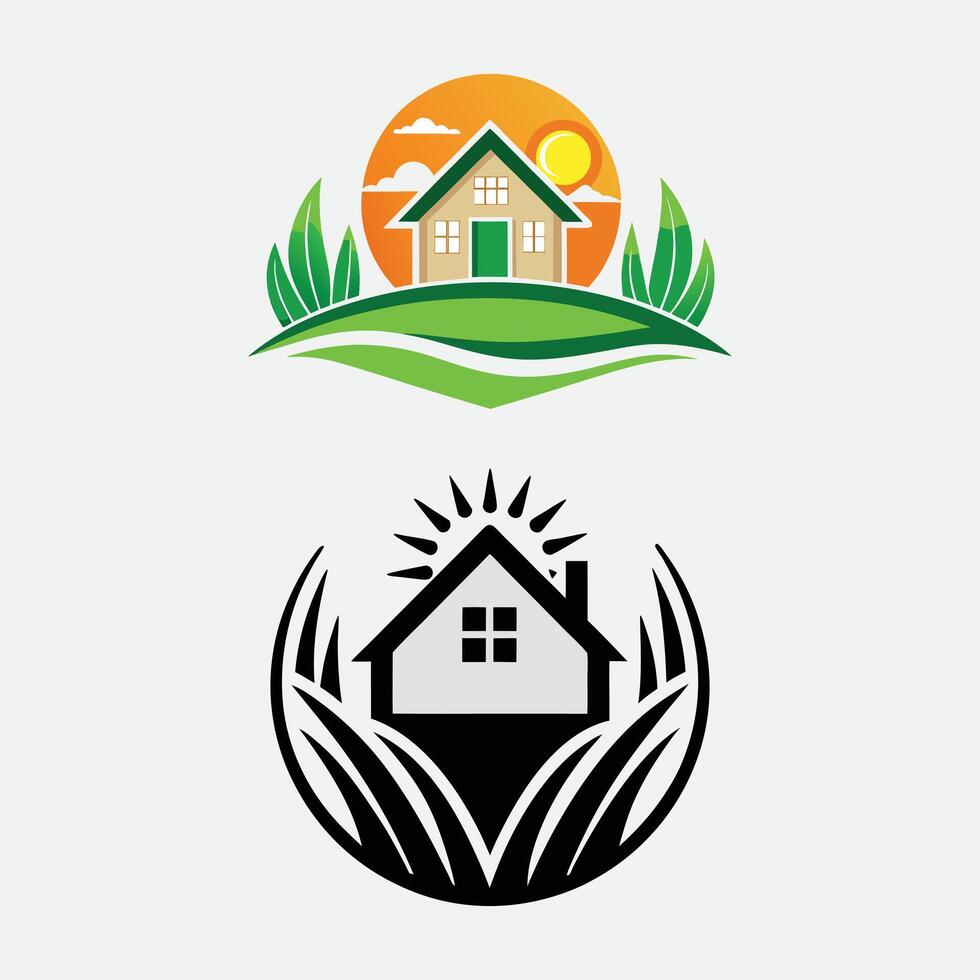House, business and Landscape Logo Designs vector