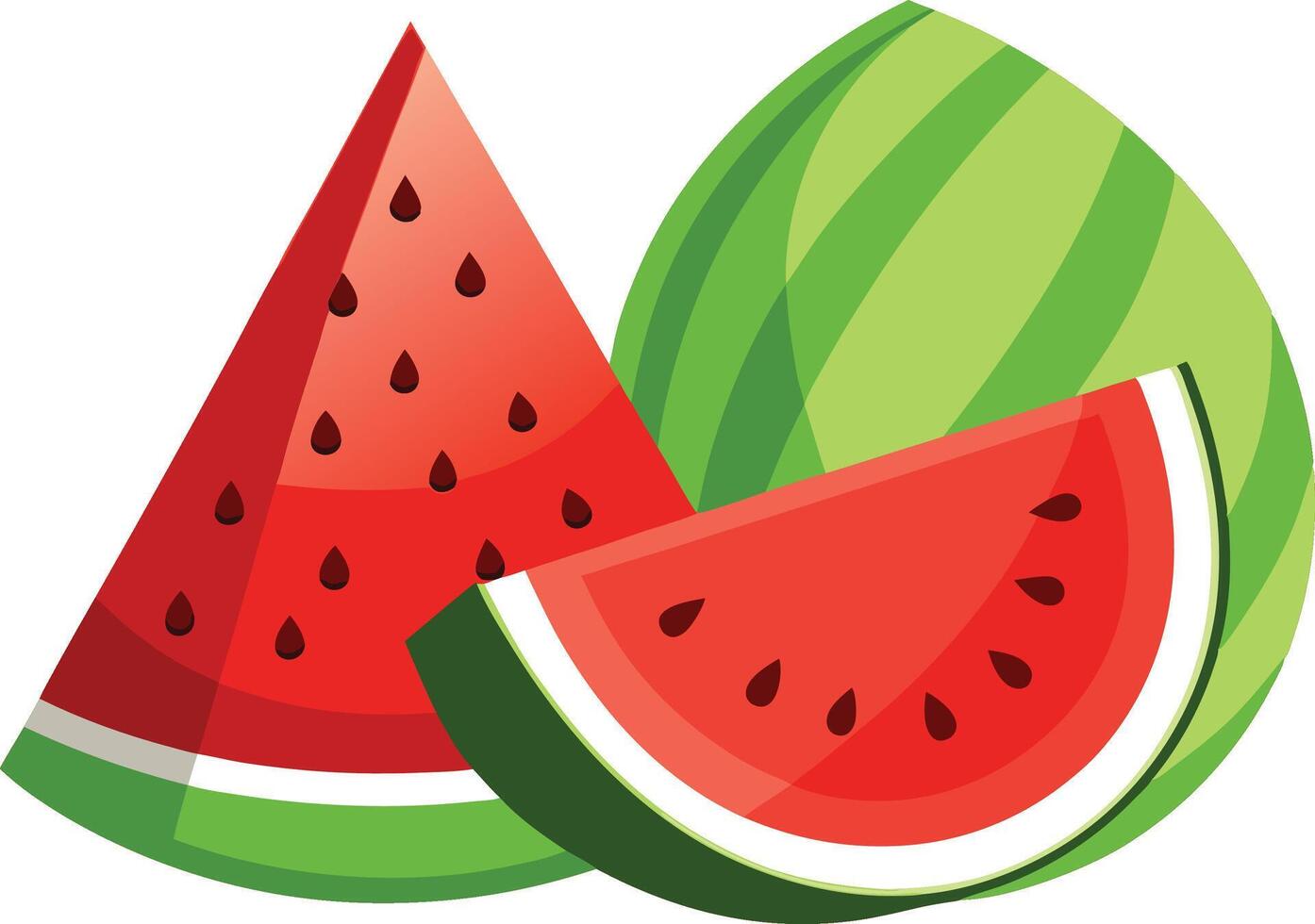 Fresh watermelon slices for a refreshing summer treat vector