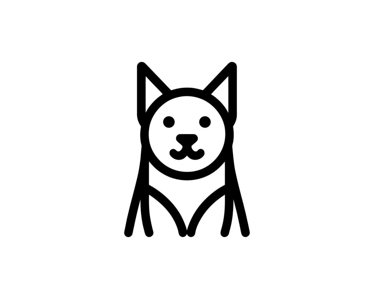 Simple dog symbol logo for brand identity vector