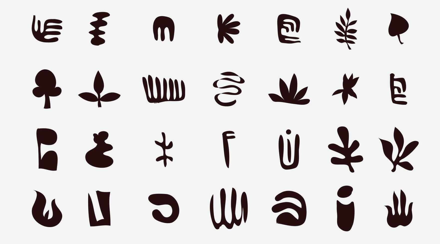 Hand drawn symbols and elements vector