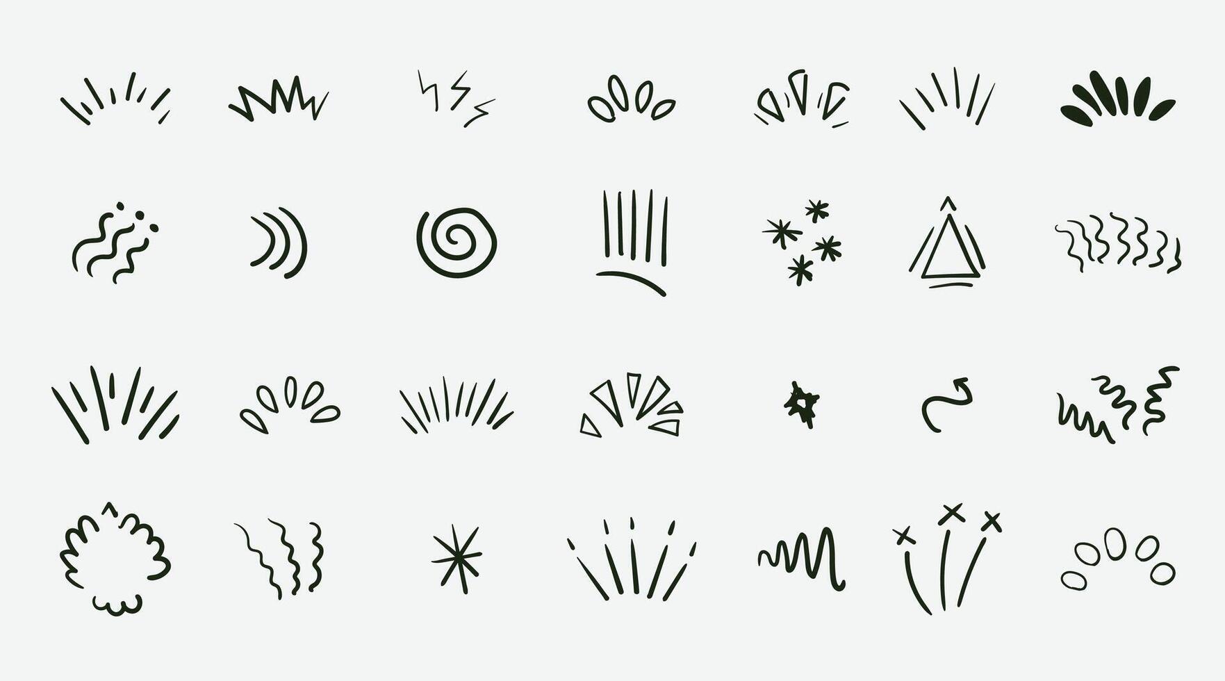 Hand Drawn Abstract Doodle Icons, Ancient Symbols and Design Elements vector