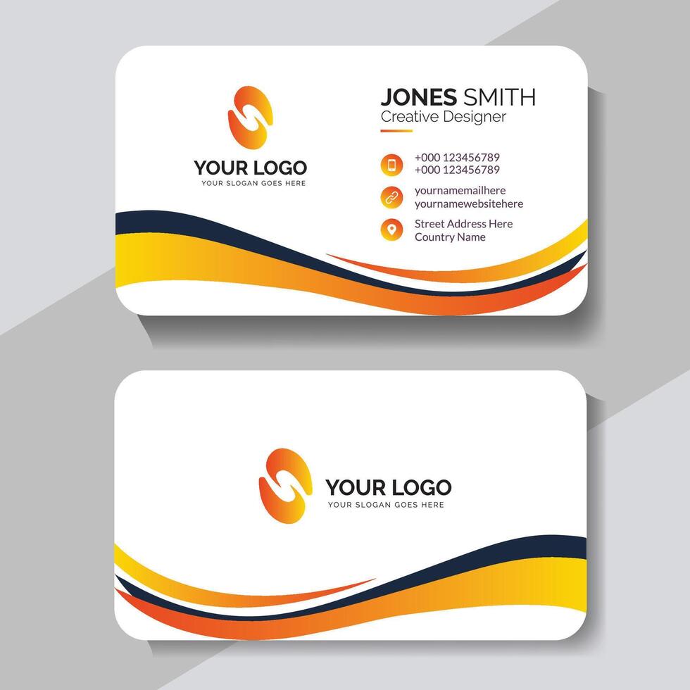 Modern and simple business card template vector