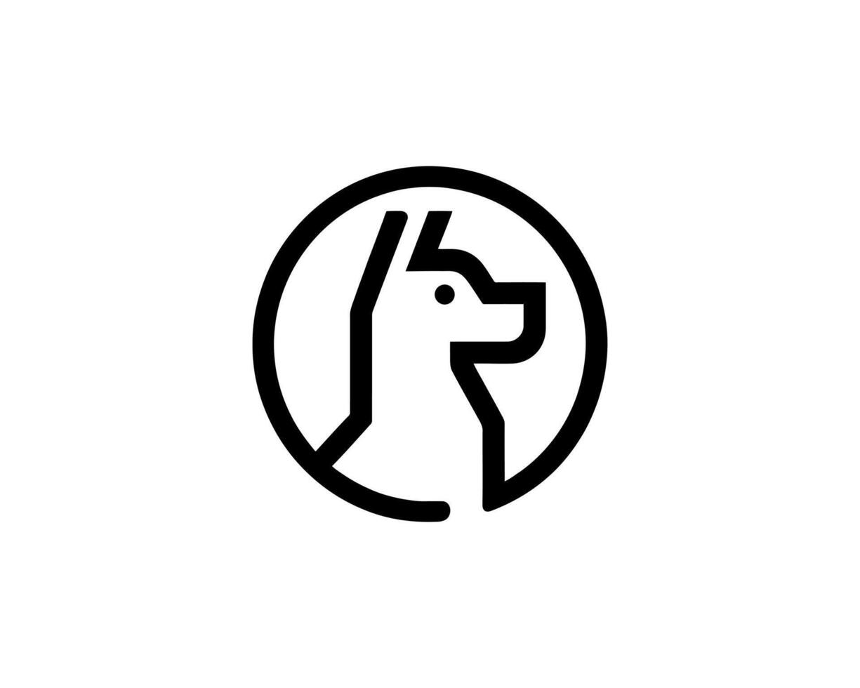 Dog logo for animal rescue organization vector