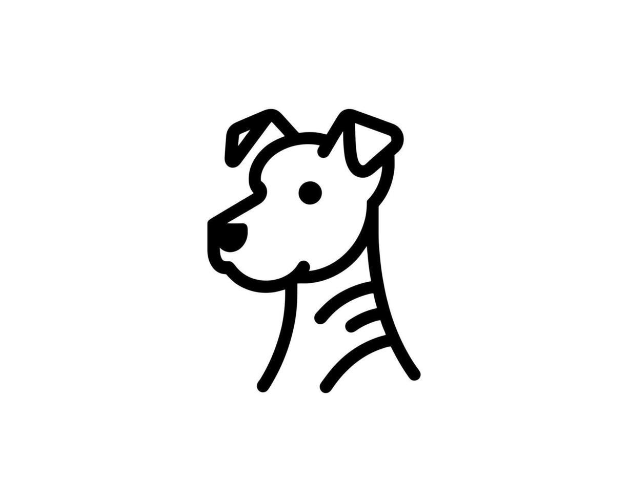 Creative dog logo in business branding look vector