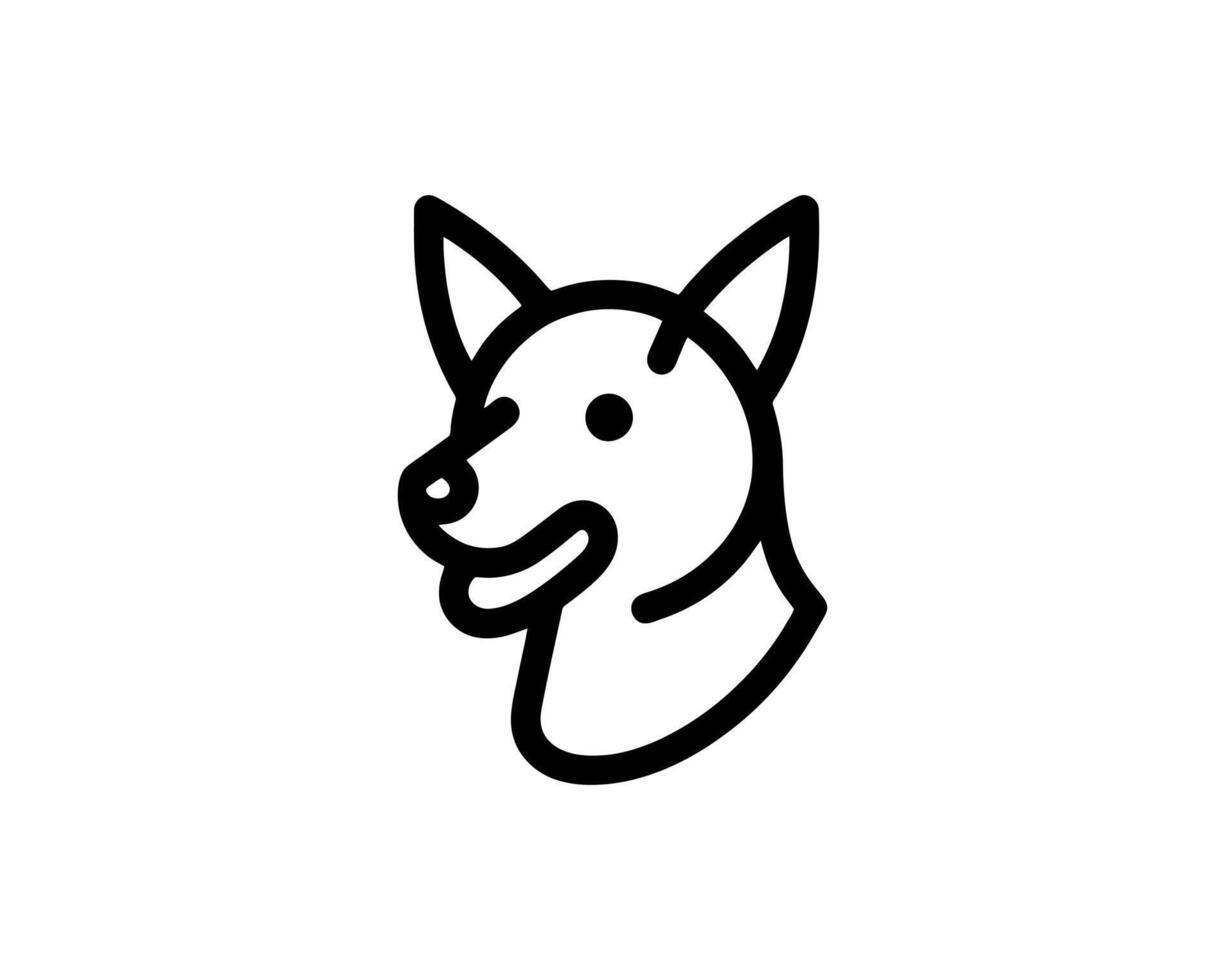 Elegant dog logo for branding design vector