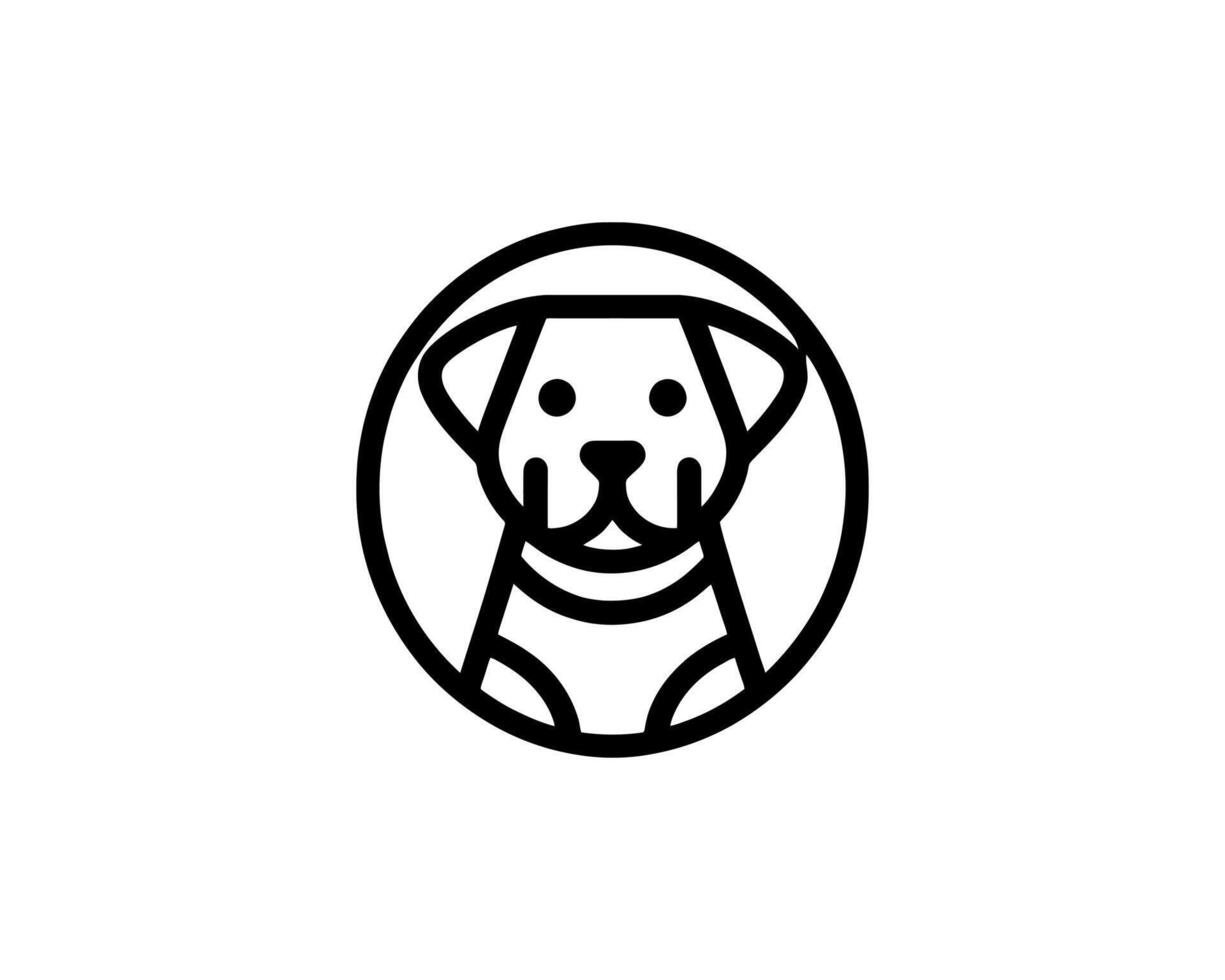Puppy logo with stylish minimalist design vector