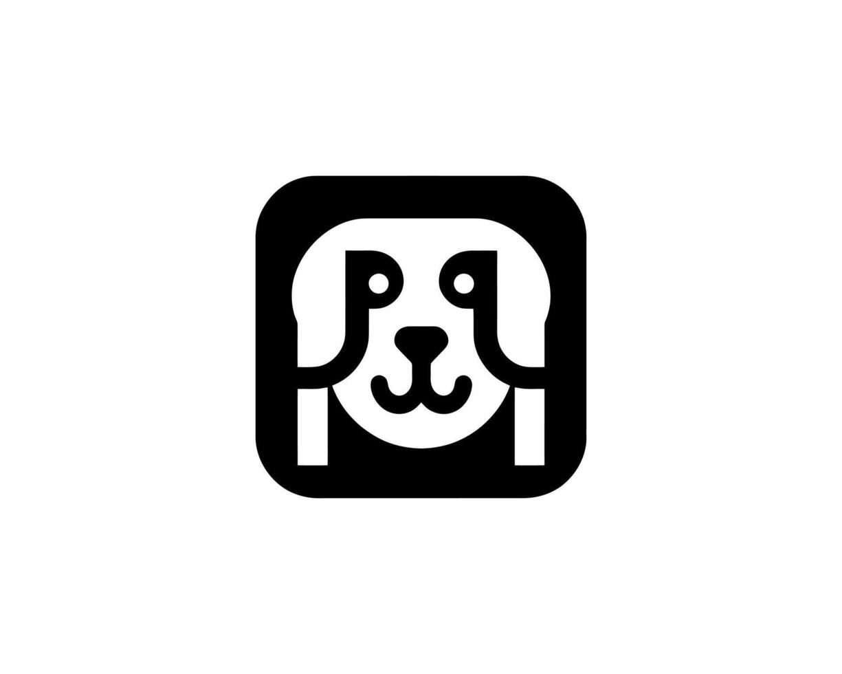 Friendly dog logo design in form vector