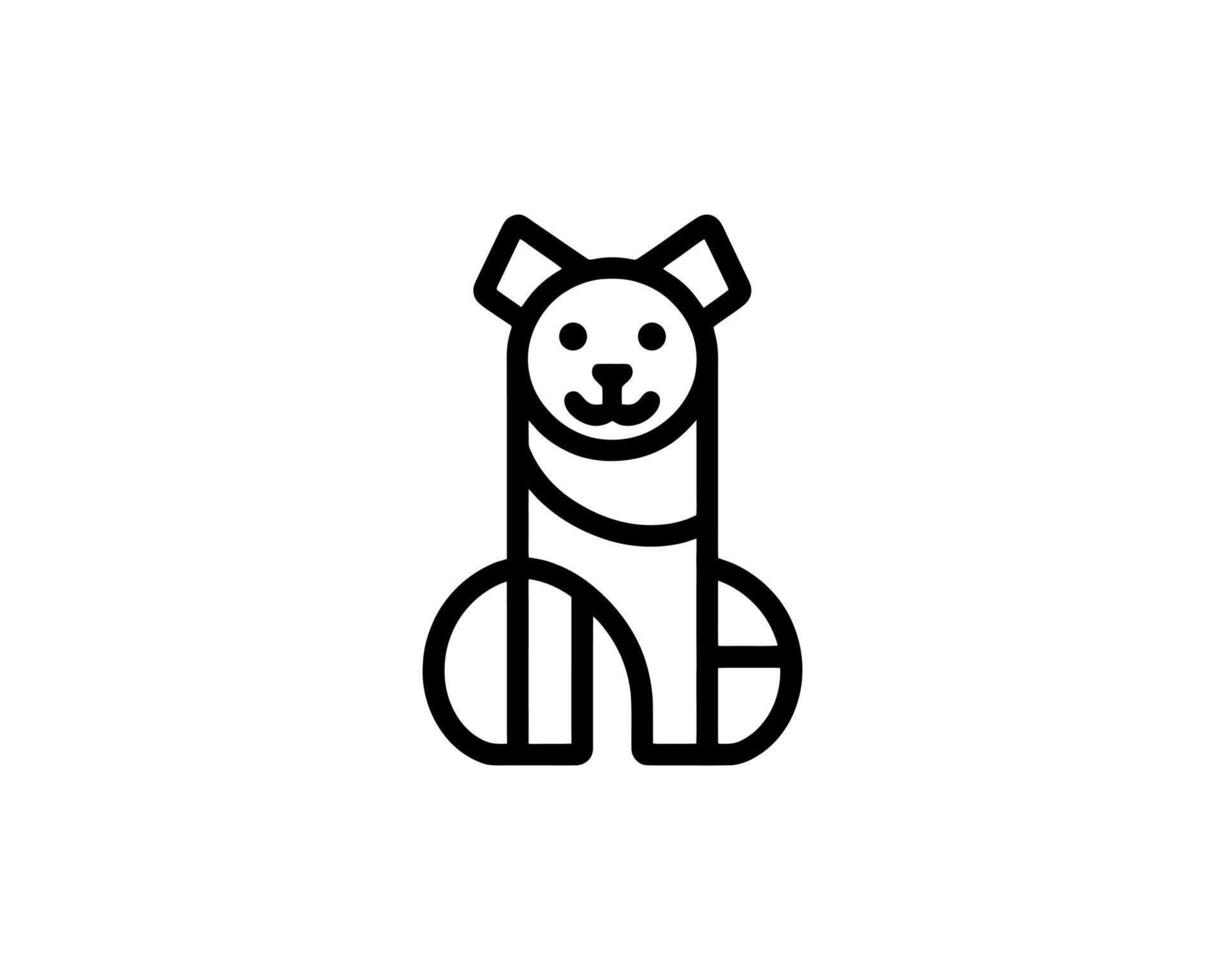 Simple dog icon logo vector