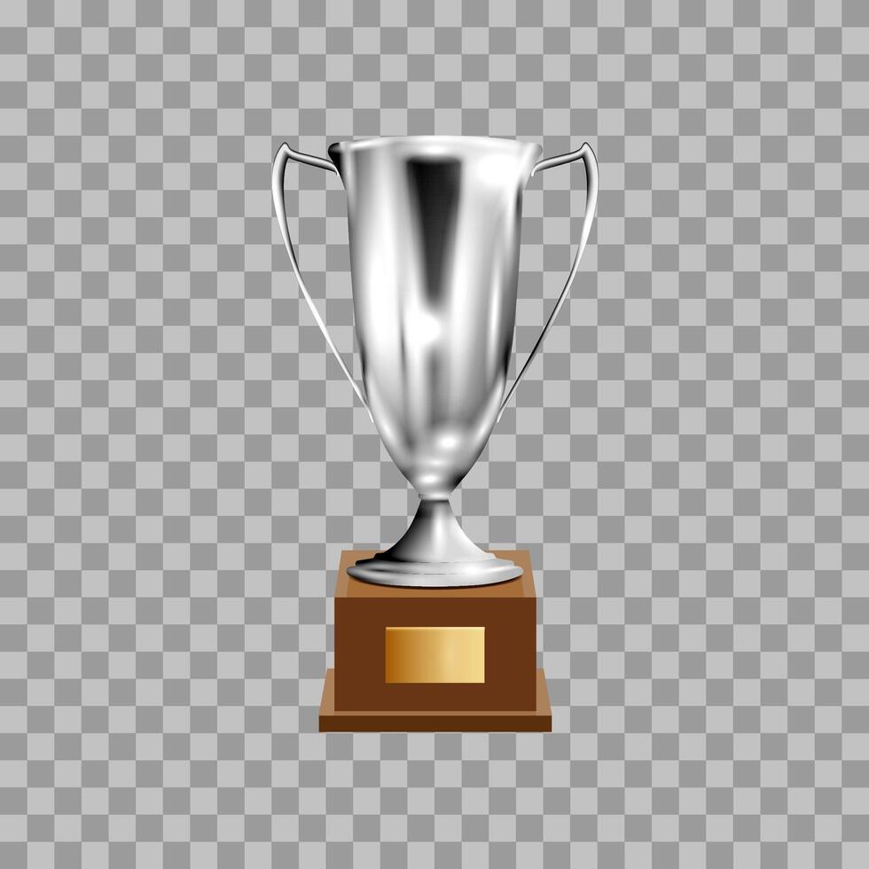 Silver champion cup,trophy cup vector
