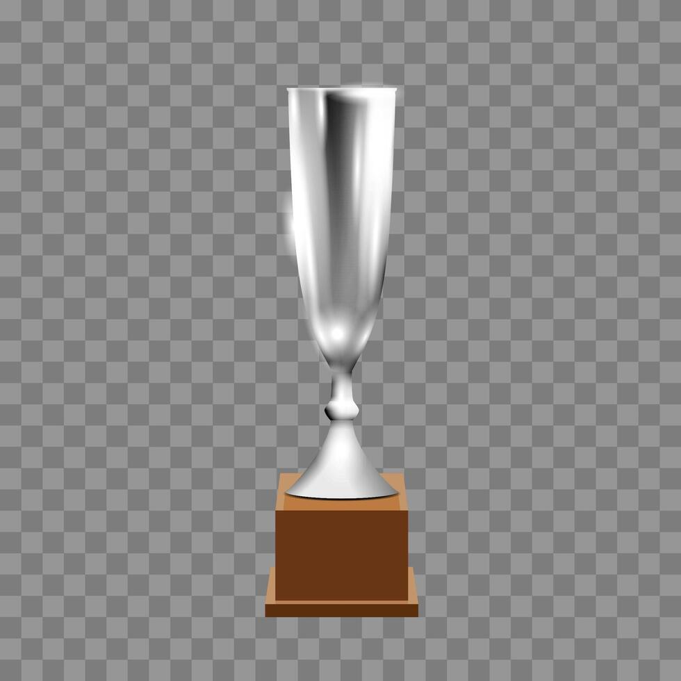 Silver champion cup,sport award vector