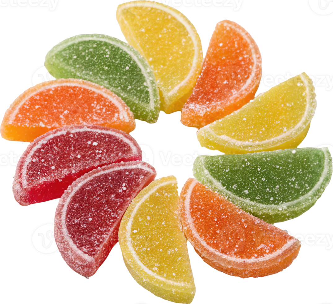 Colorful Gummy Slices png