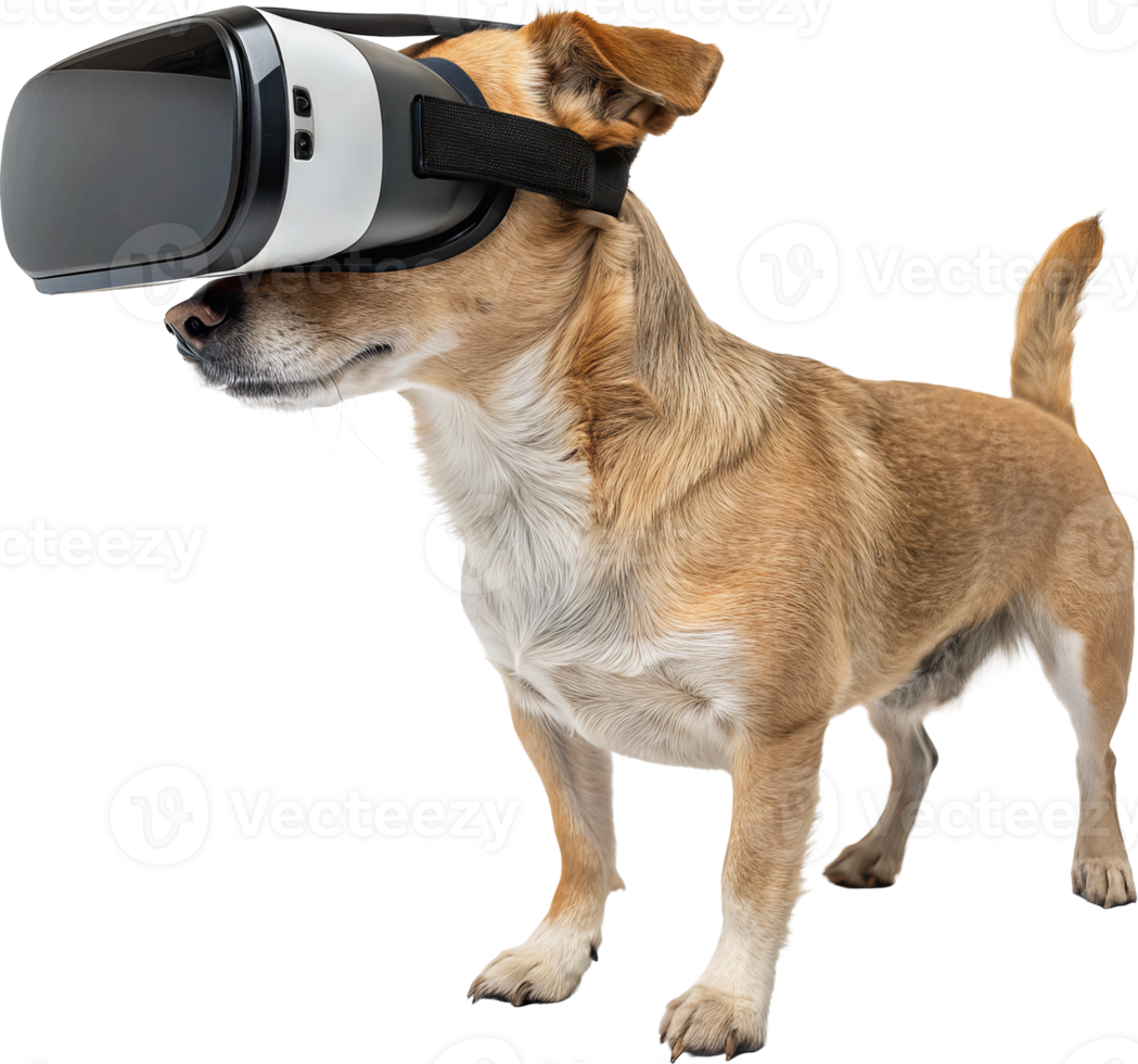 Dog Explores Virtual World png