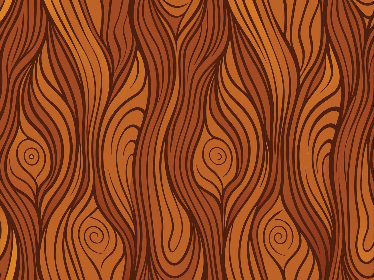 Abstract illustration of brown wood grain texture perfect for seamless background design. vector