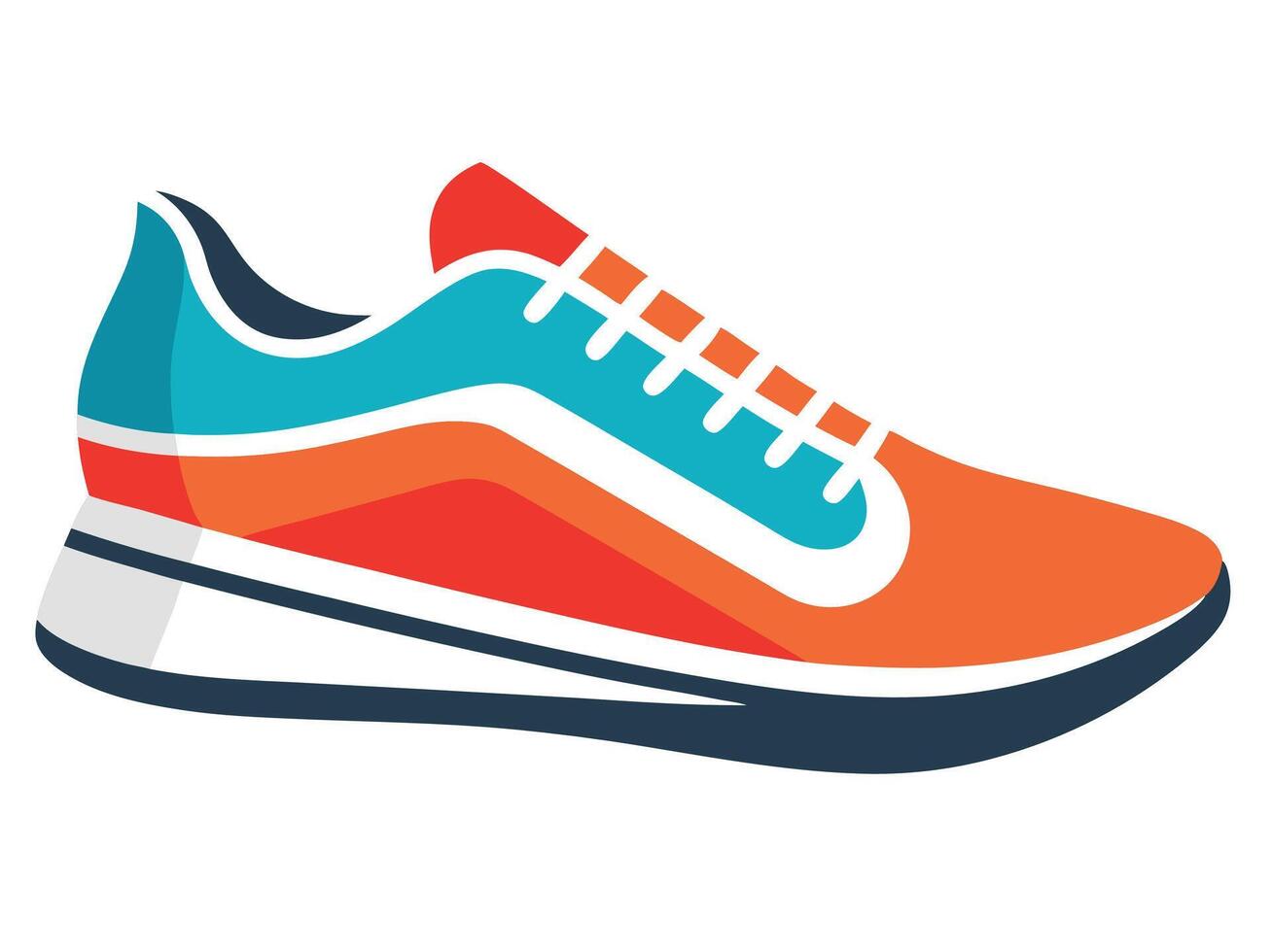 Colorful sport shoe illustration for running fitness and exercise activities in style vector
