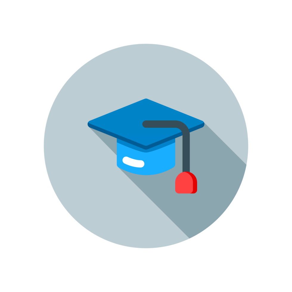 Design Illustration graphic of toga hat icon with flat style. Suitable for UI, mobile design, web design, etc. Transparent Background. png