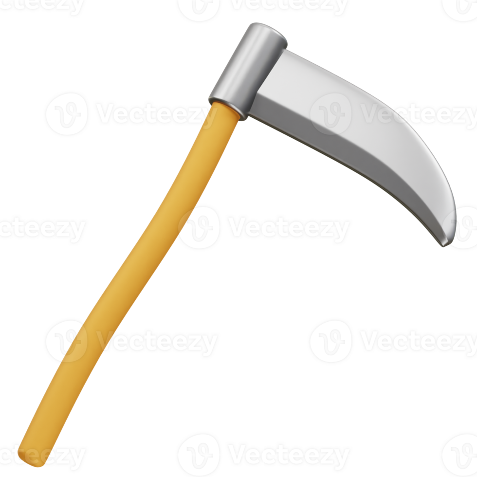 Scythe icon illustration 3d rendering png