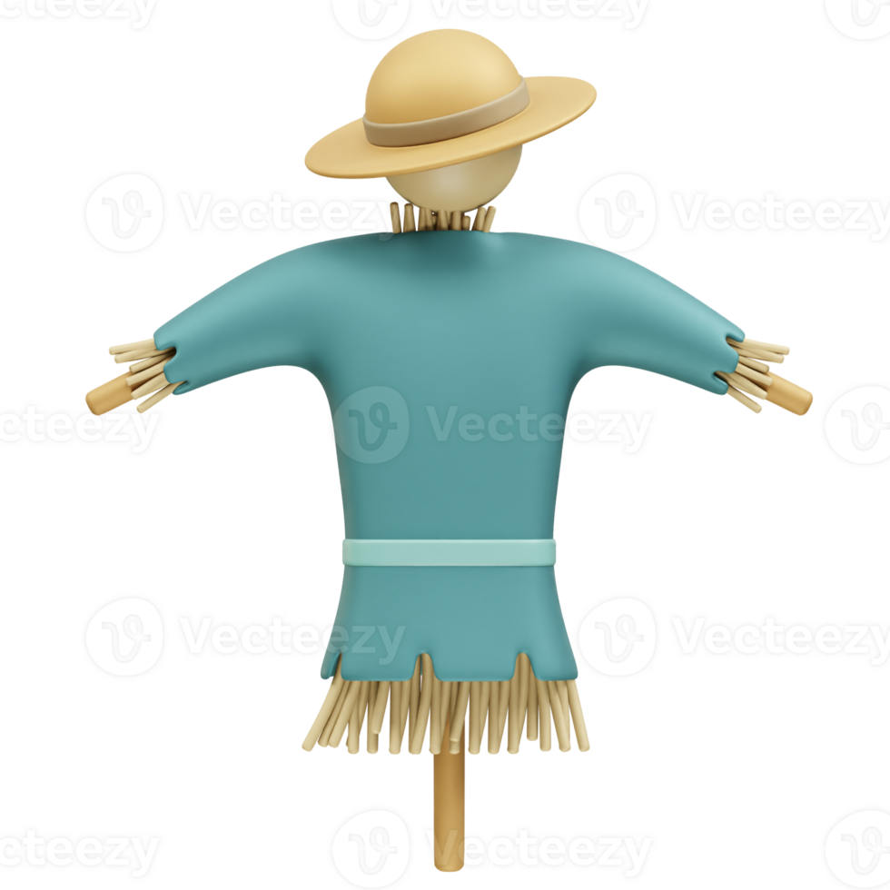 Scarecrow icon 3d rendering illustration png