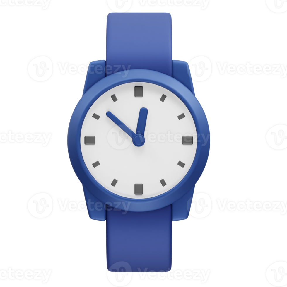 clock and watch icon 3d render illustration. Hand watch icon 3d render png